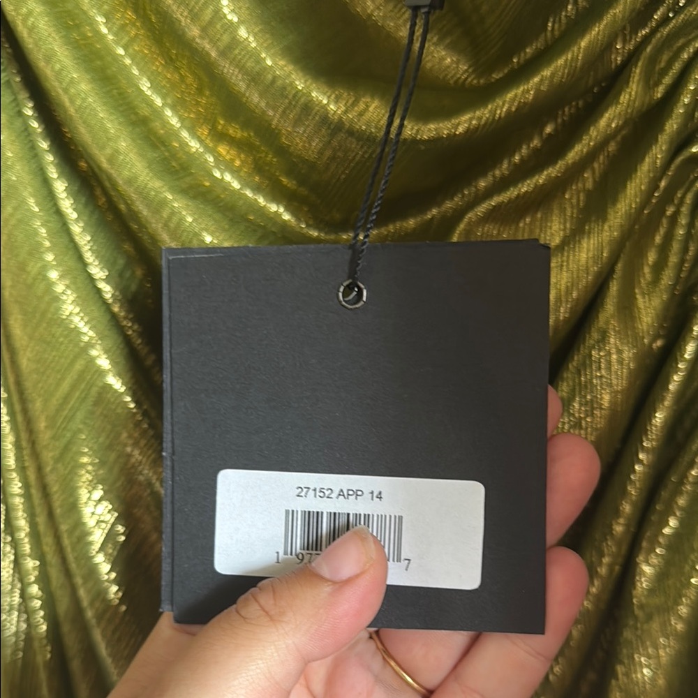 Mac Duggal Green Apple Asymmetrical Ruched Gown for Weddings or Events - Picture 5 of 5